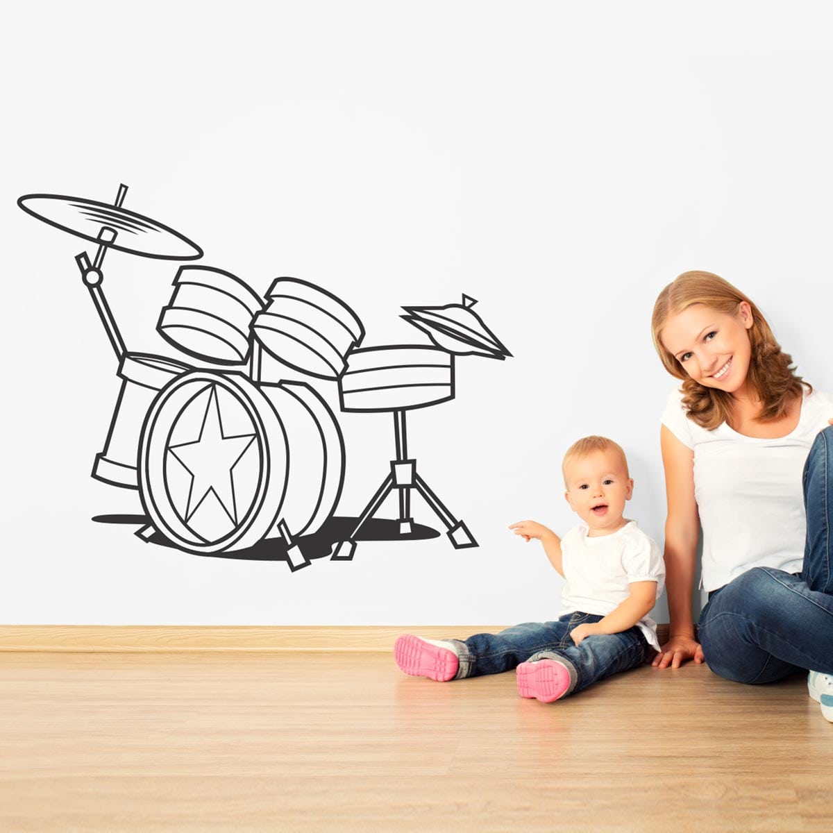 Sticker perete Drums 1