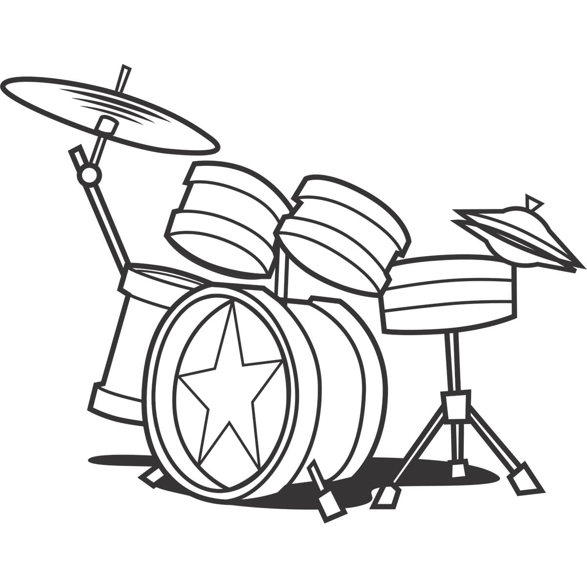 Sticker perete Drums 1