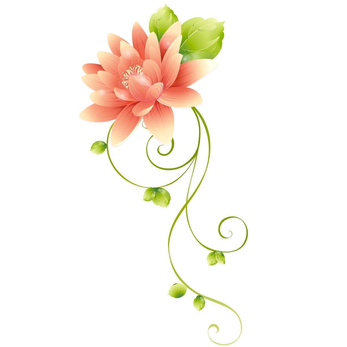 Sticker perete Floare de piatra 1