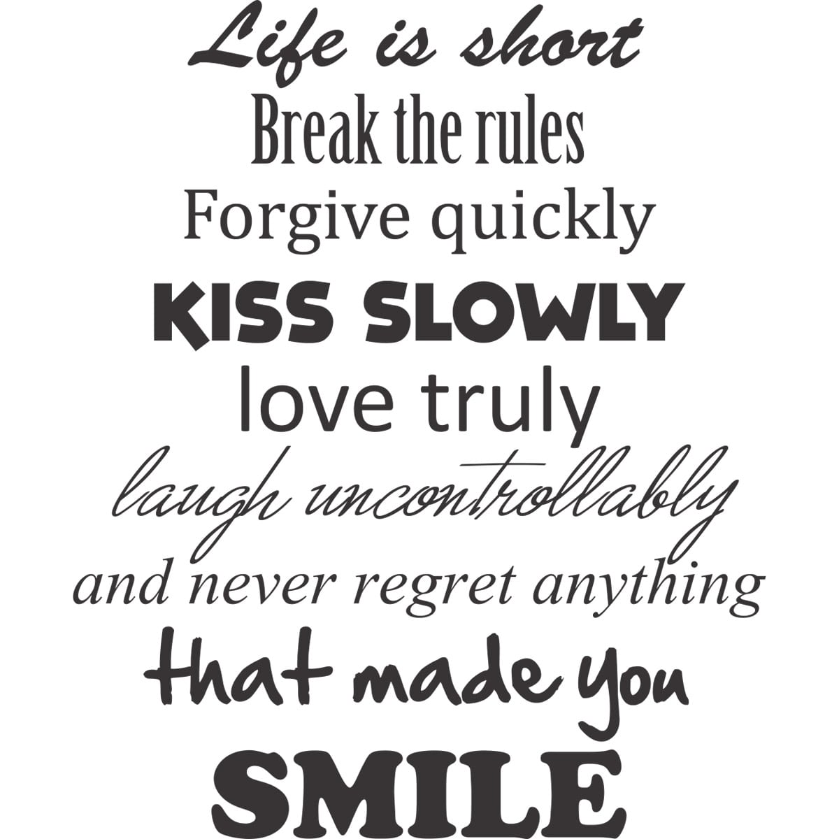 Sticker perete Life Quotes 1