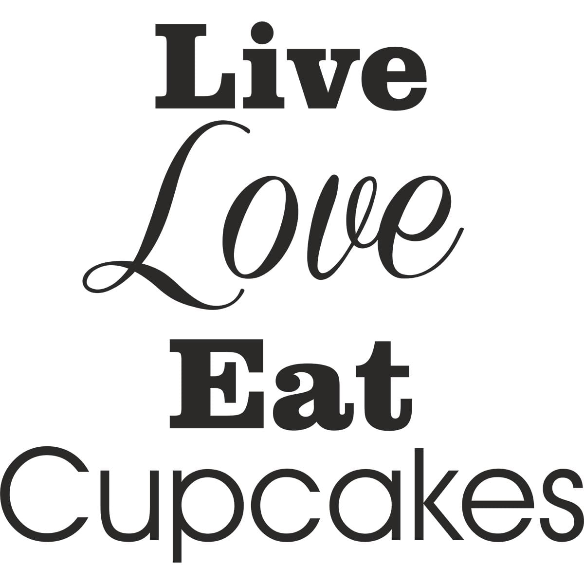 Sticker perete Live Love Eat 1