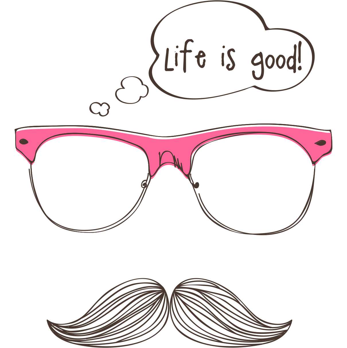 Sticker perete Moustache 1