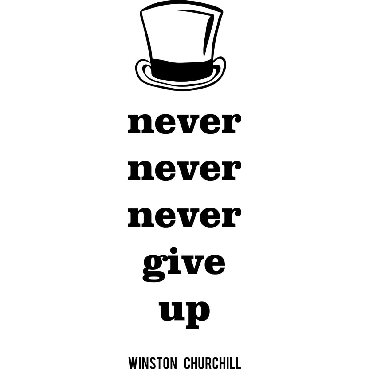 Sticker perete Never give up 1