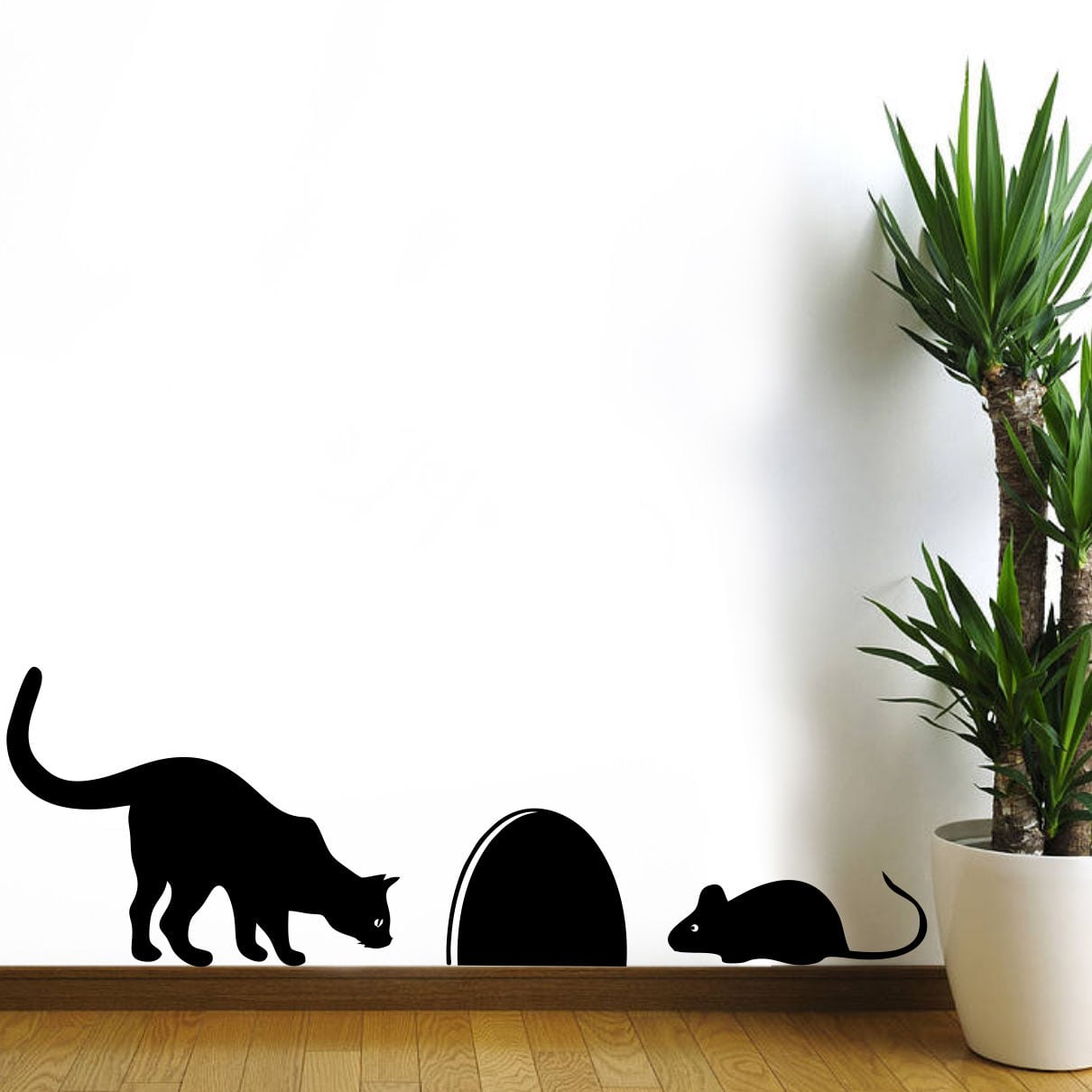 Sticker perete Pisica si soricelul 1