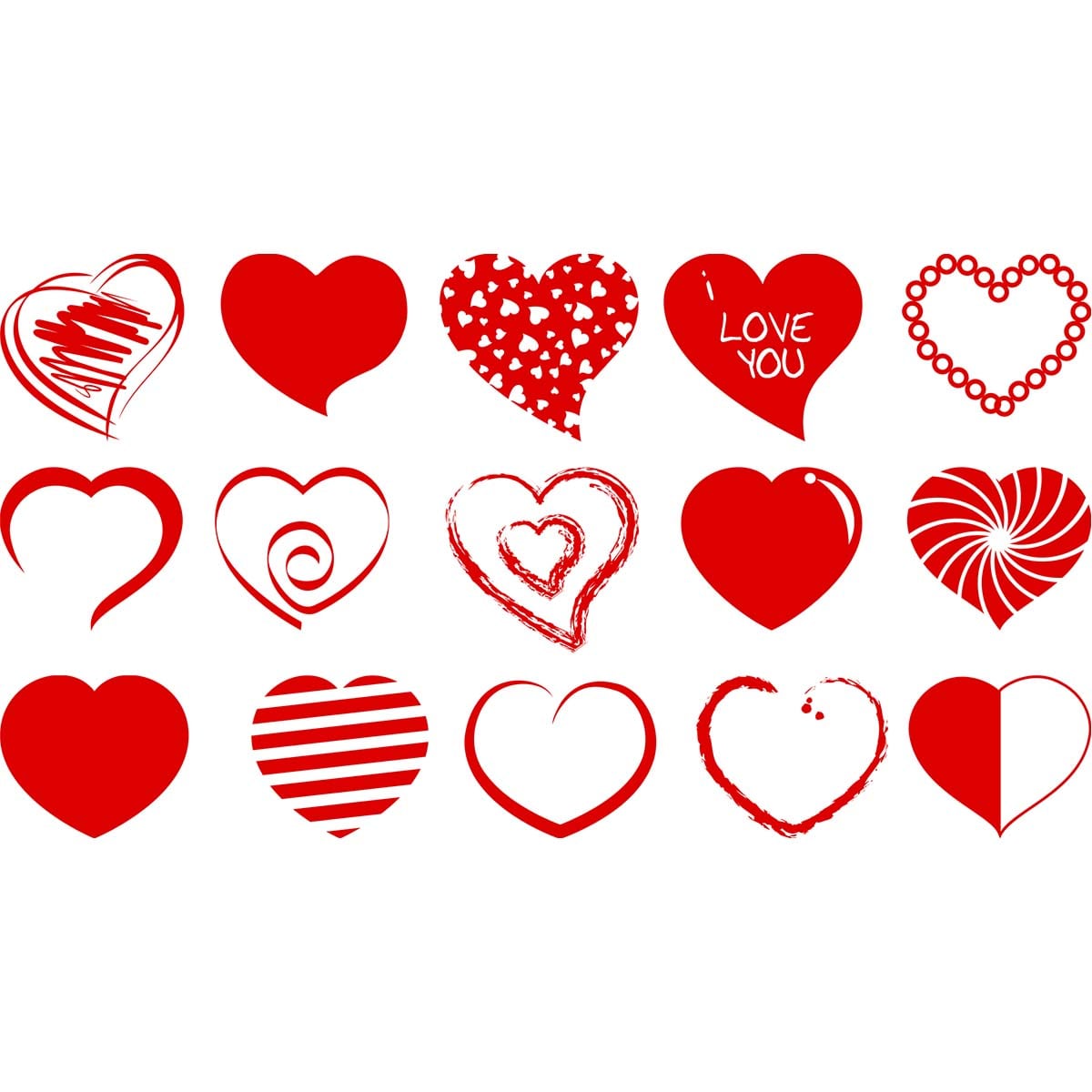Sticker perete Set inimioare 1