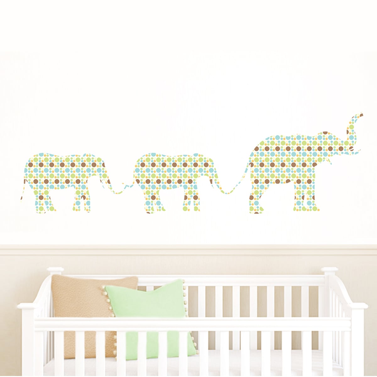 Sticker perete copii Elefanti in savana 1