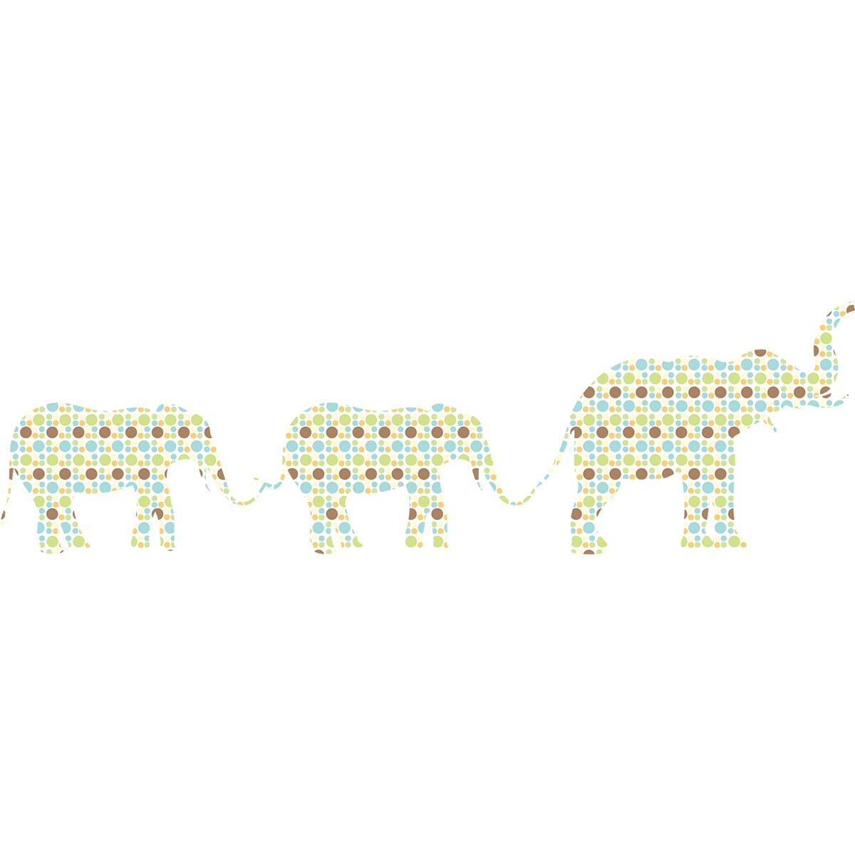 Sticker perete copii Elefanti in savana 2
