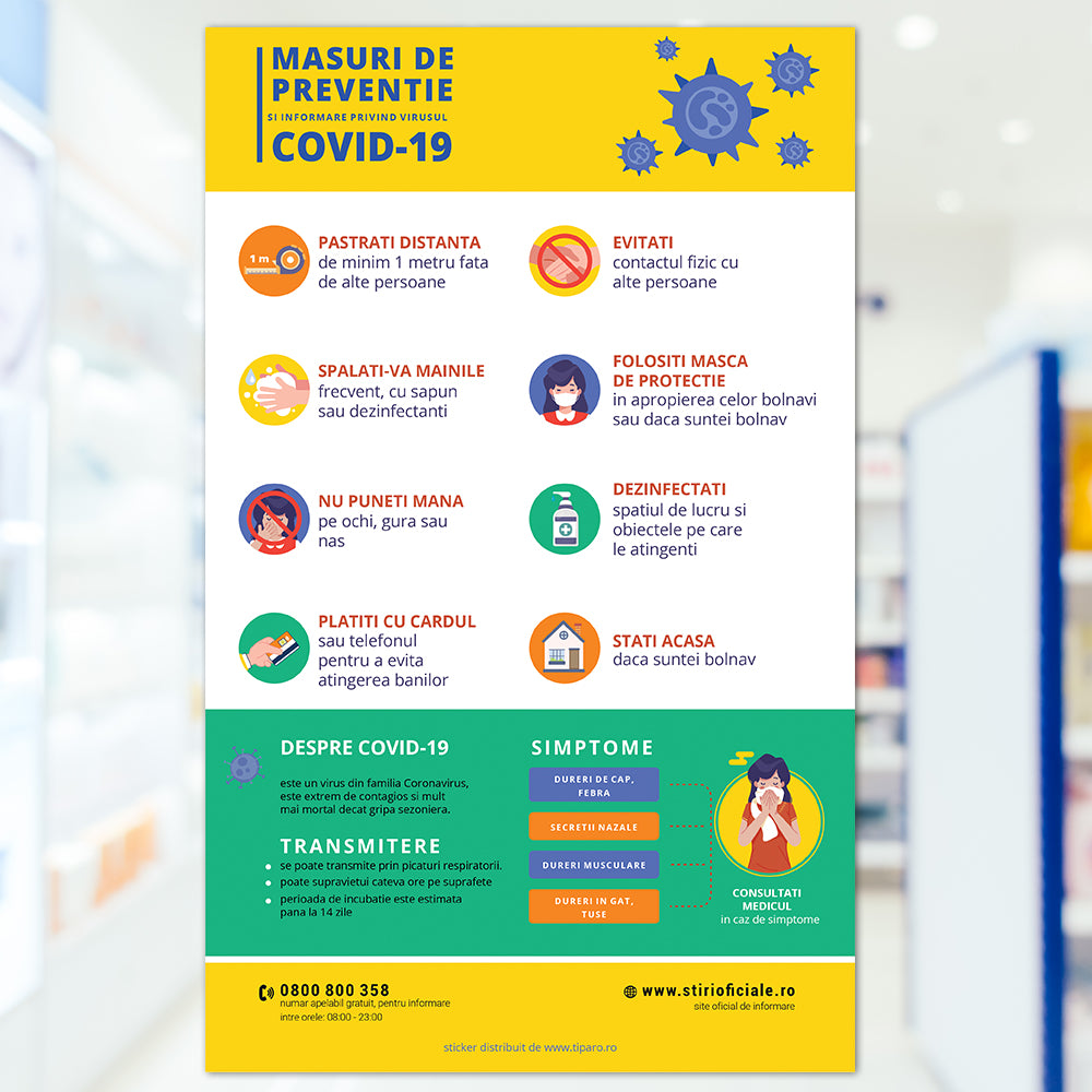Sticker perete masuri de preventie 1