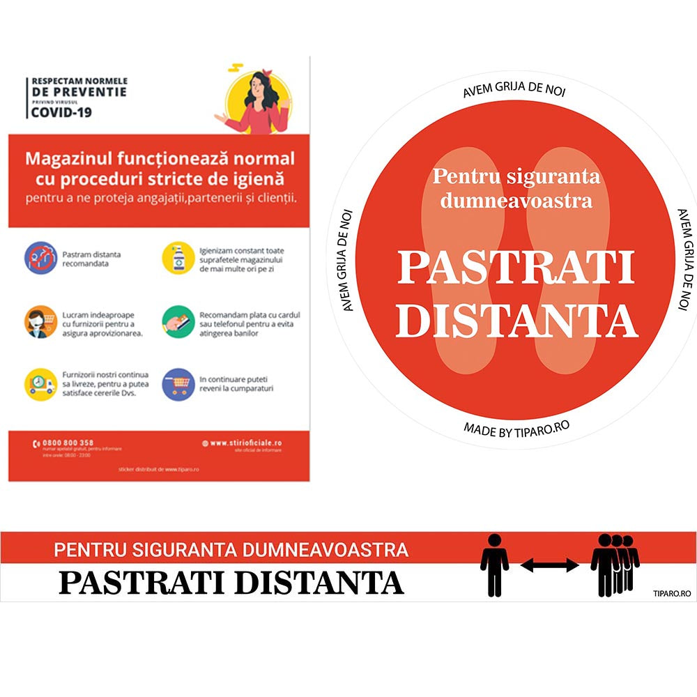 Sticker perete mesaj respectare norme 2