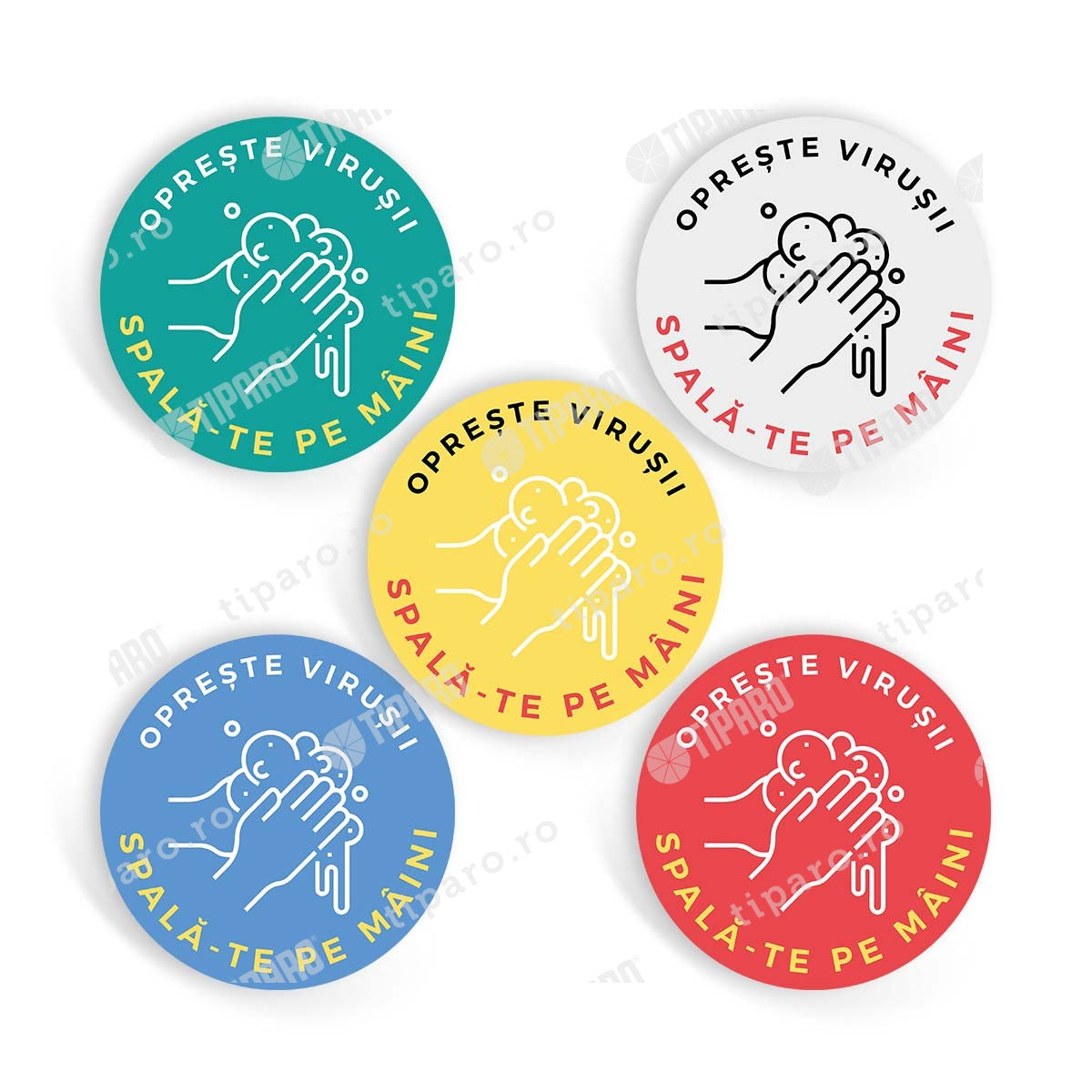 Sticker preventie Toaleta spalare maini 6