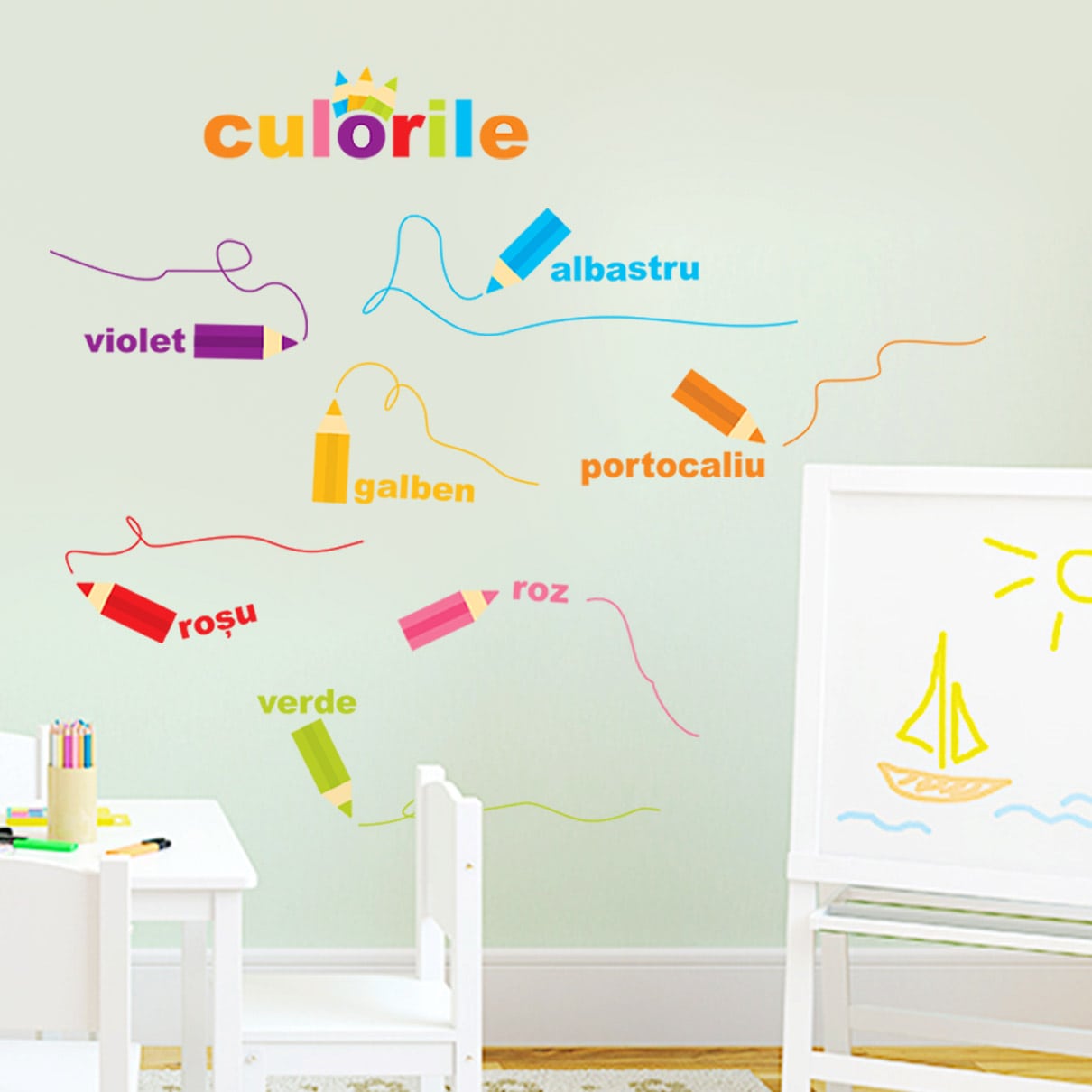Stickere perete copii Creioanele magice 1