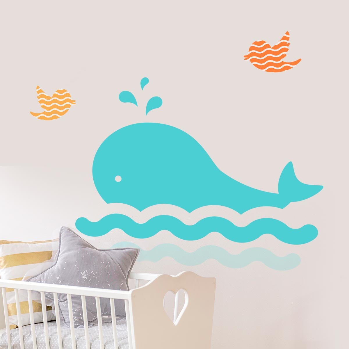 Stickere perete copii Cute Whale 1