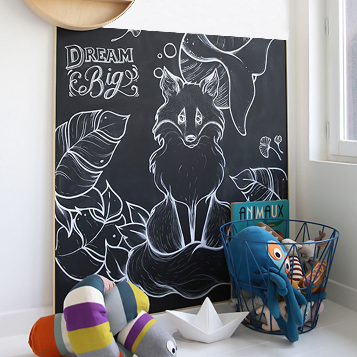 Stickere perete copii Folie de scris cu creta neagra