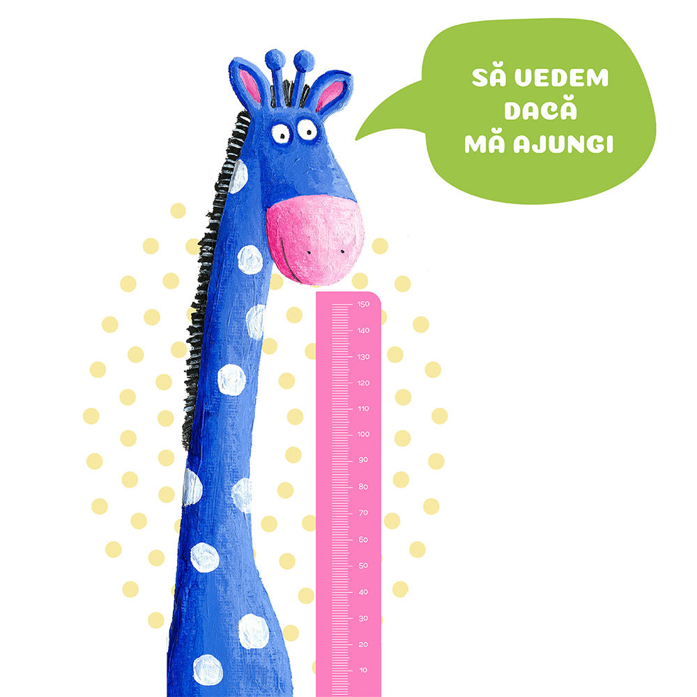 Stickere perete copii Girafa cu metru 223x265cm 2