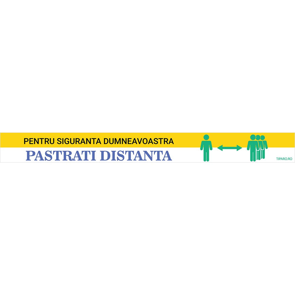 Stickere podea delimitare 1m Galben 1
