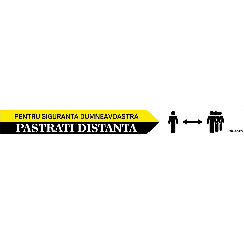 Stickere podea delimitare 1m Negru 2