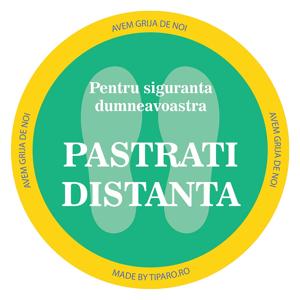 Stickere preventie delimitare podea rotund Verde 2