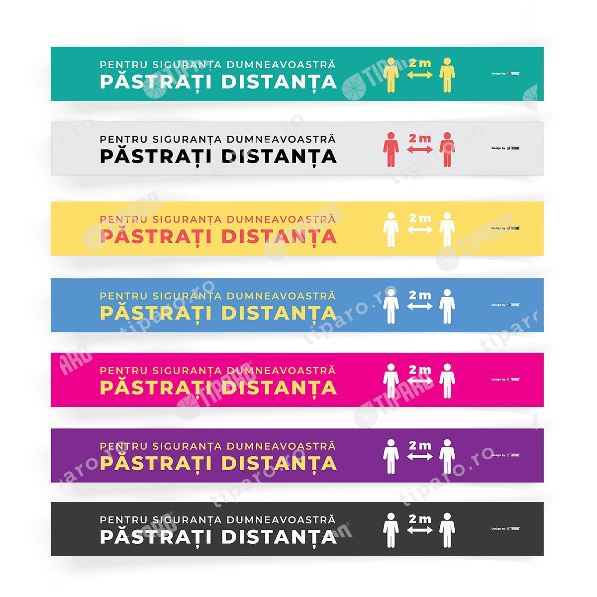 Stickere preventie Benzi distantare podea 9a