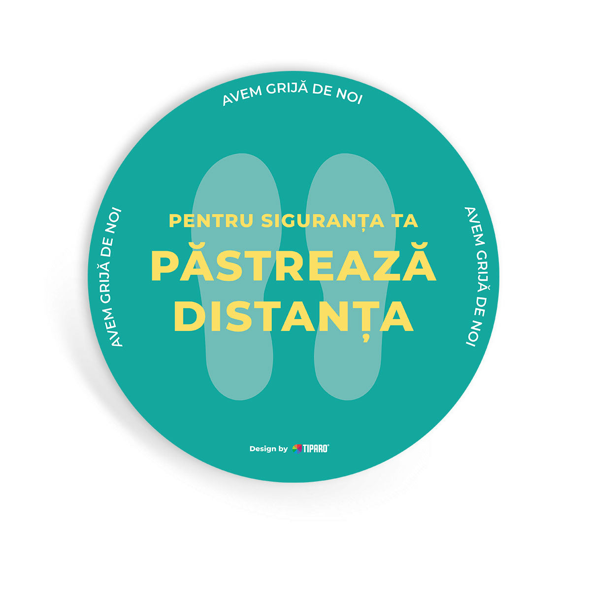 Stickere preventie Cerc distantare podea 1