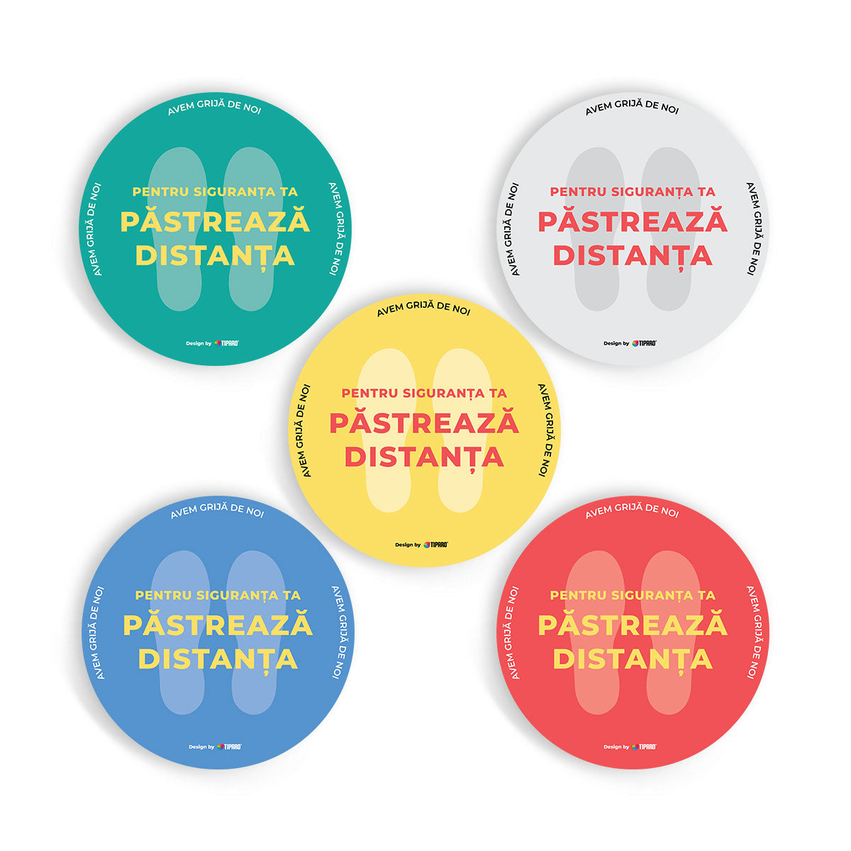 Stickere preventie Cerc distantare podea 1