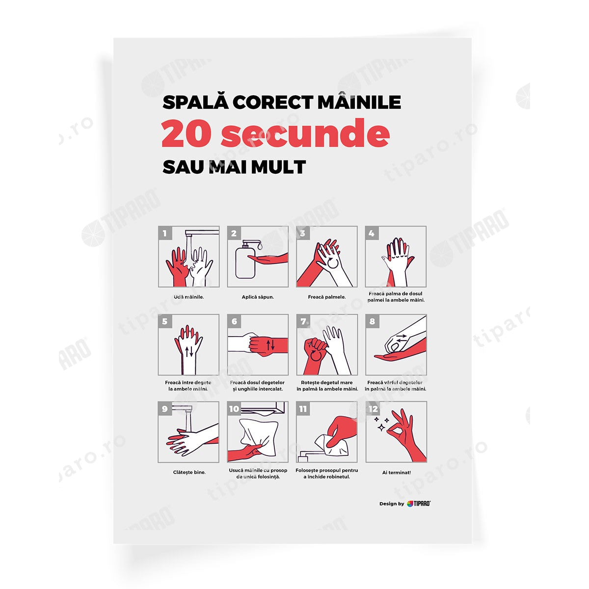 Stickere preventie toaleta Cum spalam mainile 1
