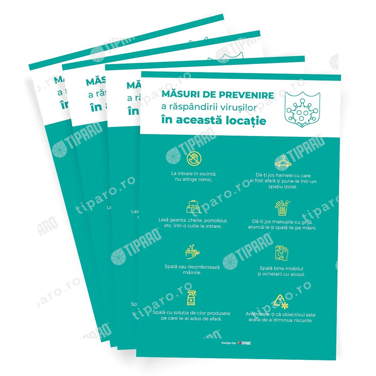 Stickere preventie horeca masuri in aceasta locatie 4 bucati 6