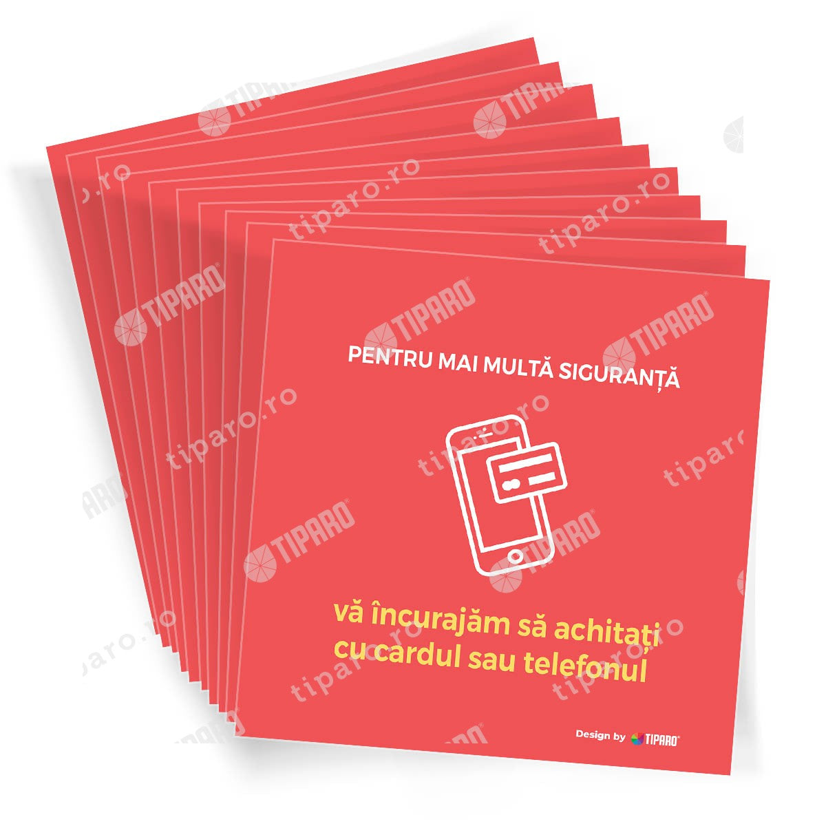 Stickere preventie horeca plata card 10 bucati 5