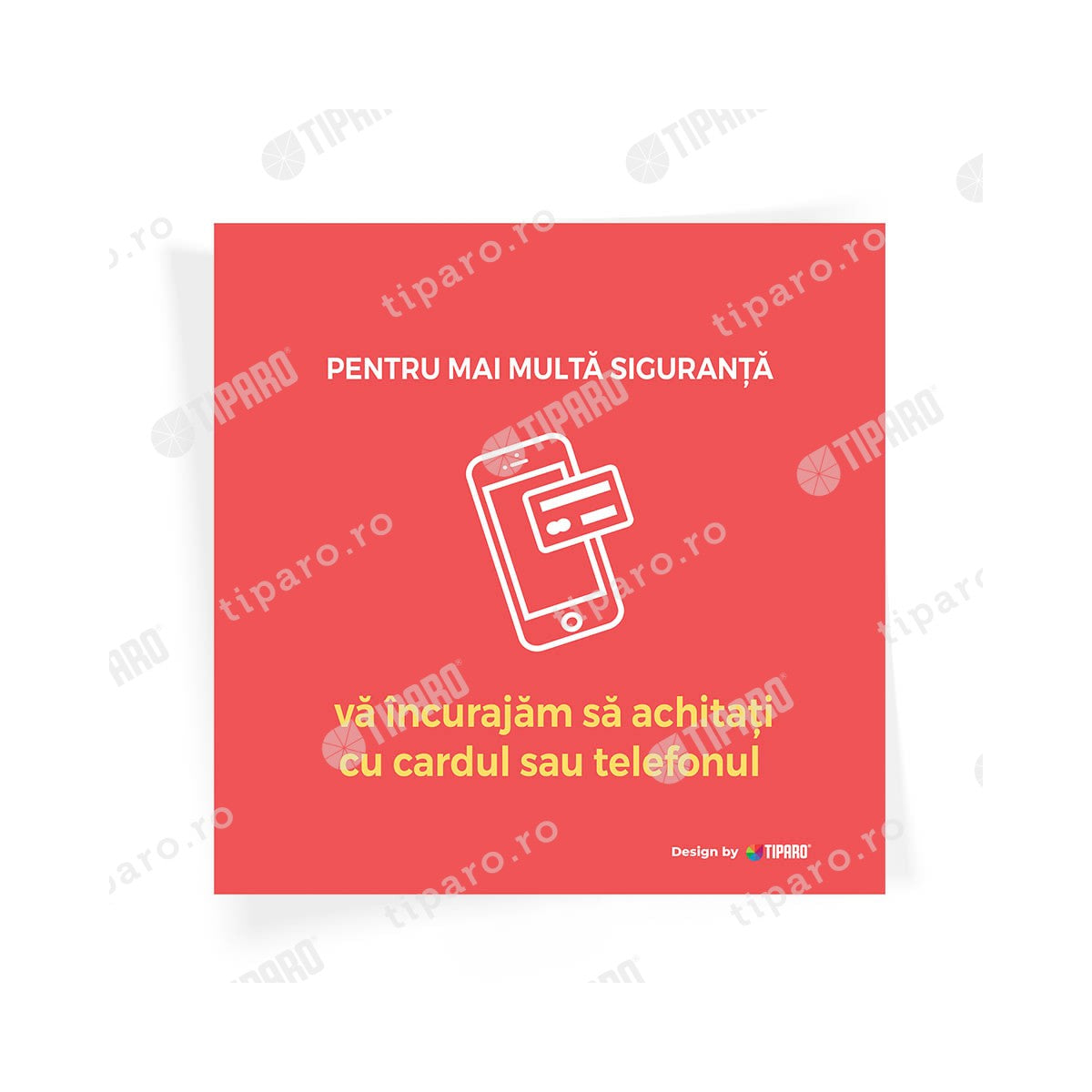 Stickere preventie horeca plata card 1