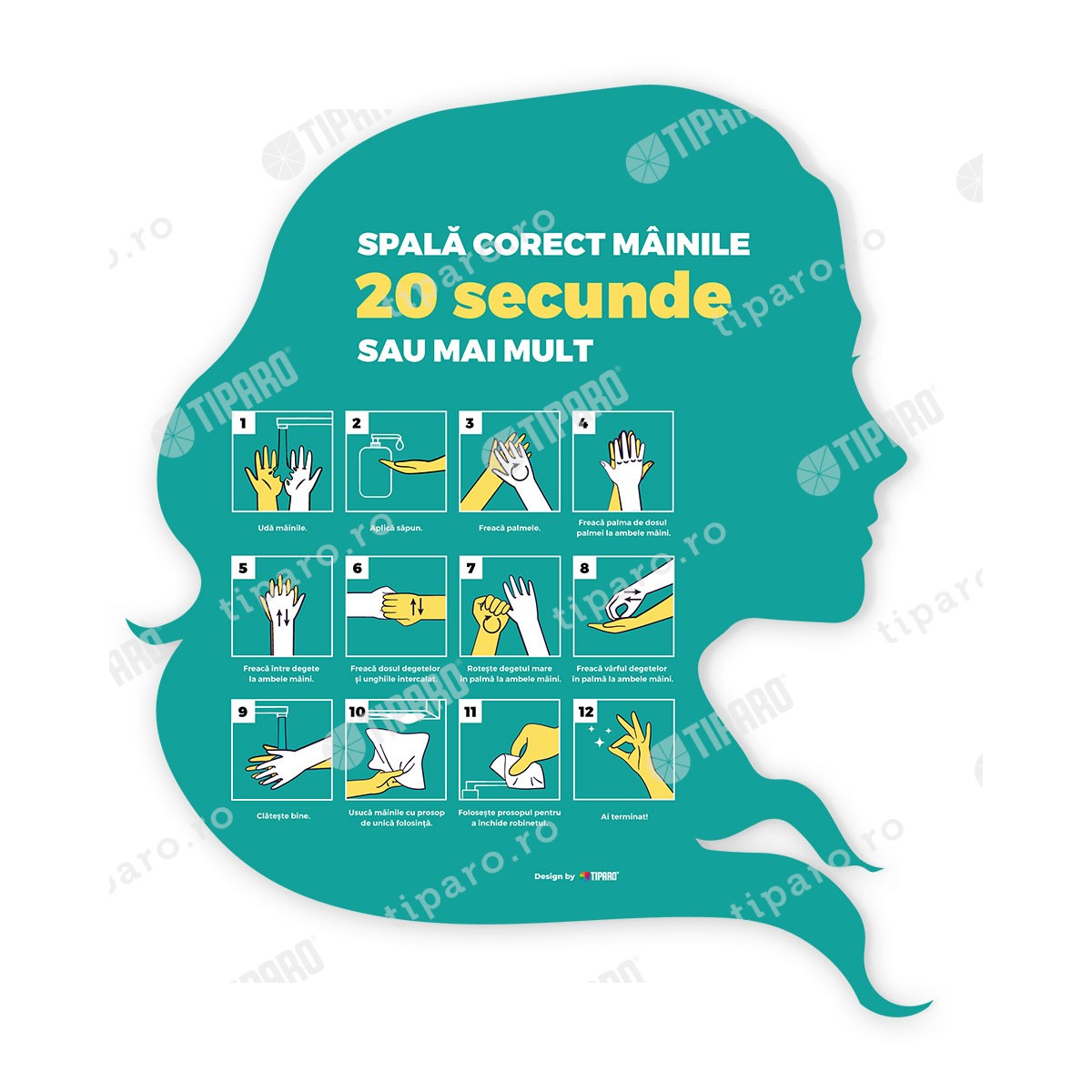Stickere preventie salon Cum spalam mainile 2