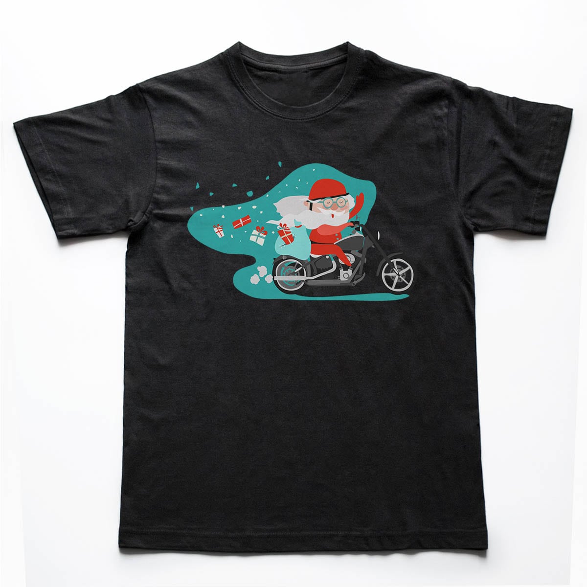 Tricou barbati Motorcycle Santa