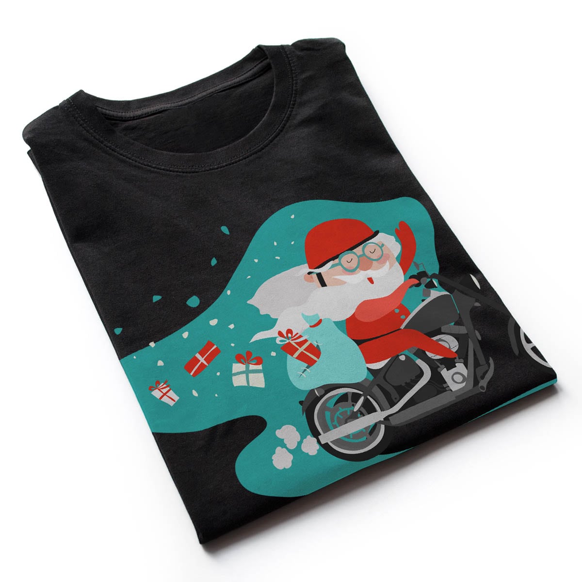 Tricou barbati Motorcycle Santa