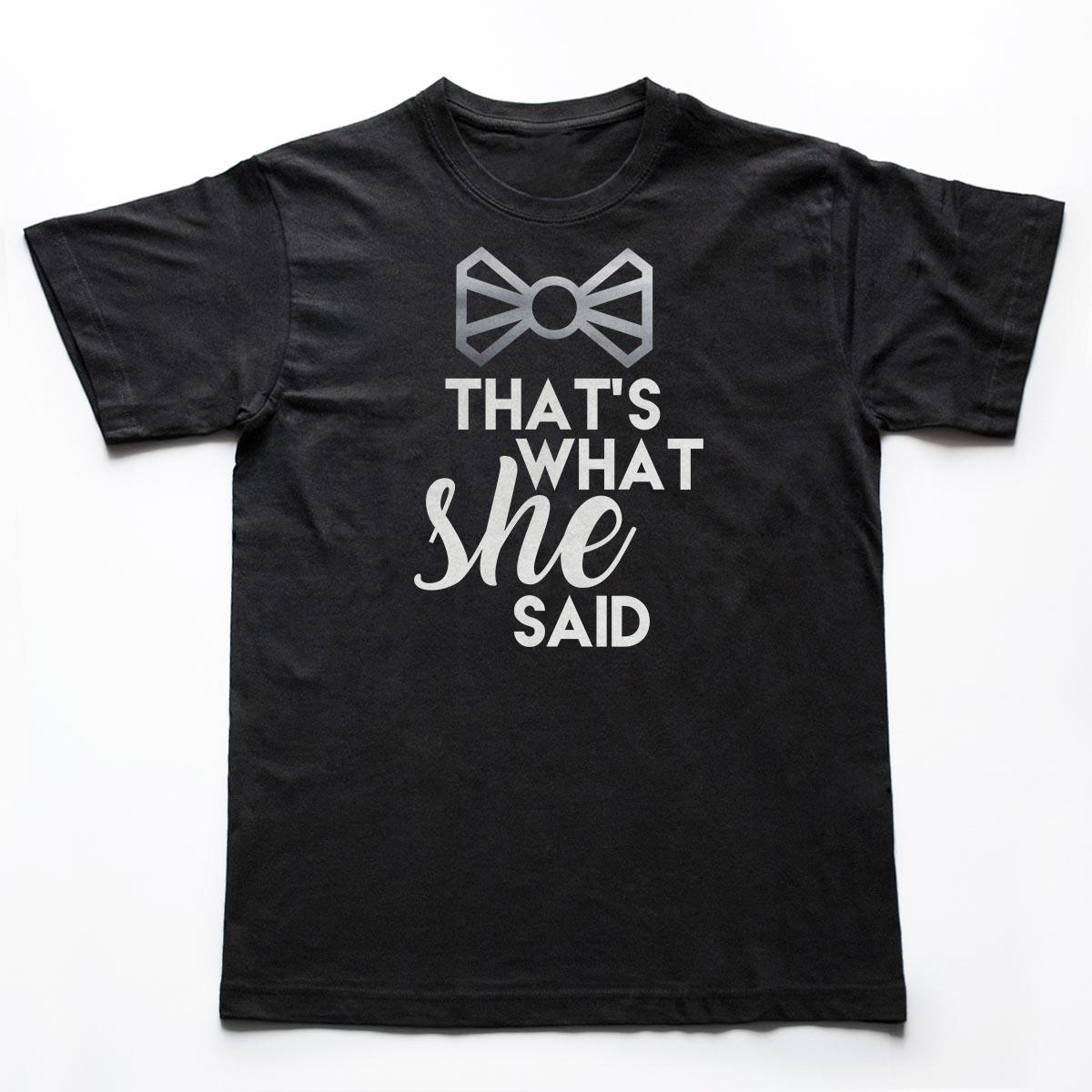 Tricouri petrecerea burlacilor - She said - silver 1