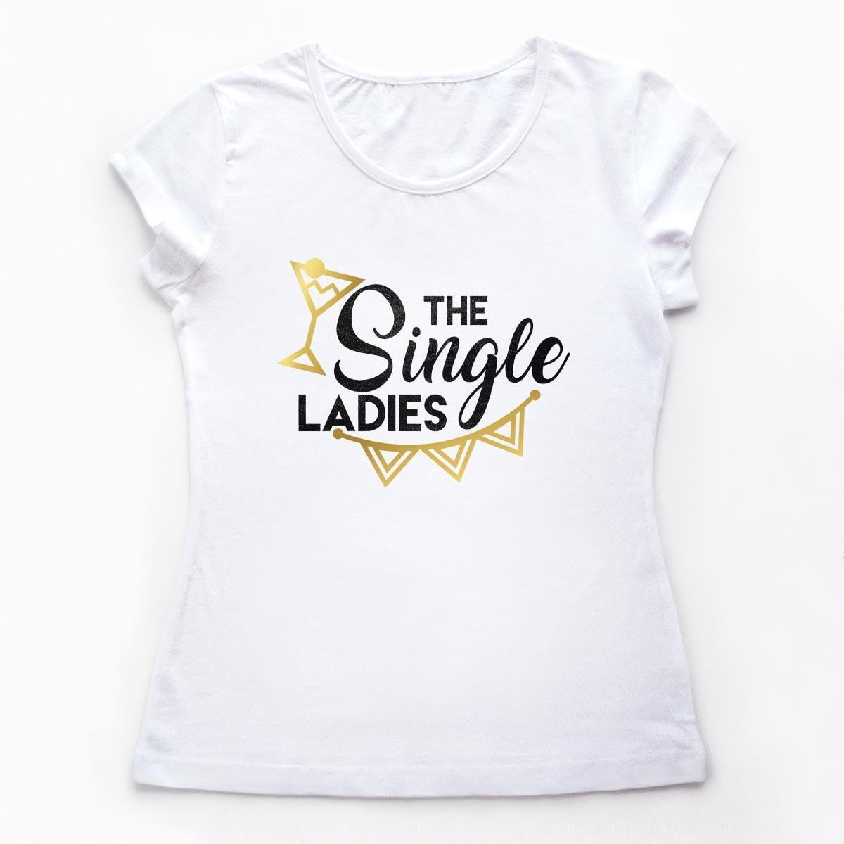 Tricouri petrecerea burlacitelor Single Ladies - gold 1