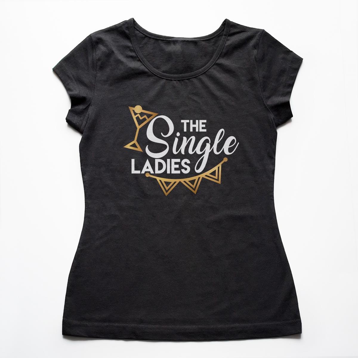 Tricouri petrecerea burlacitelor Single Ladies - gold 2