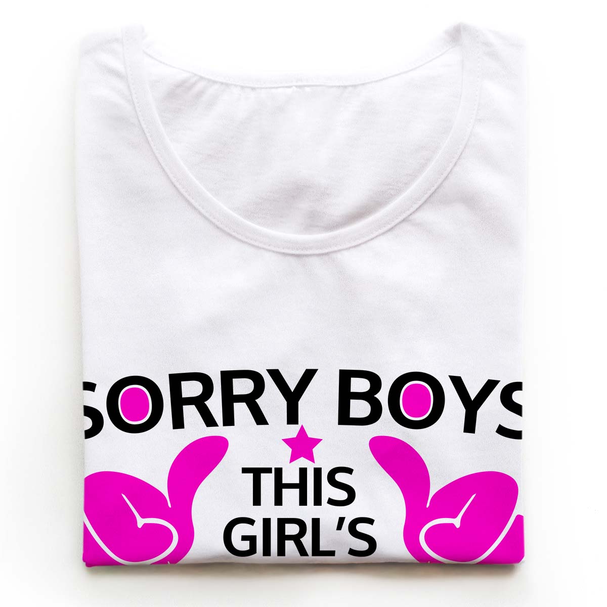 Tricouri petrecerea burlacitelor - Sorry boys - neon 1