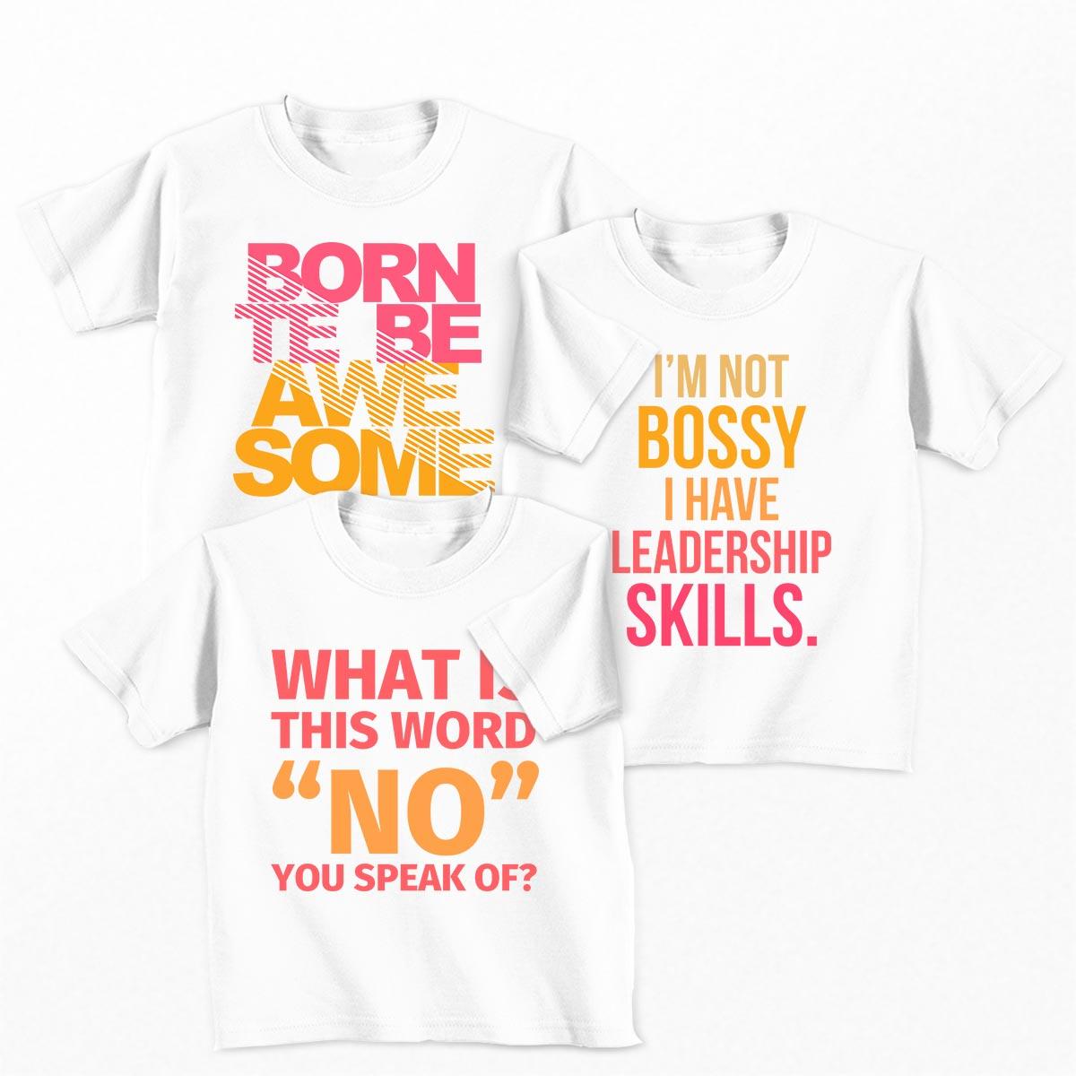 Tricouri copii Set tricouri Cute Leader - fetita