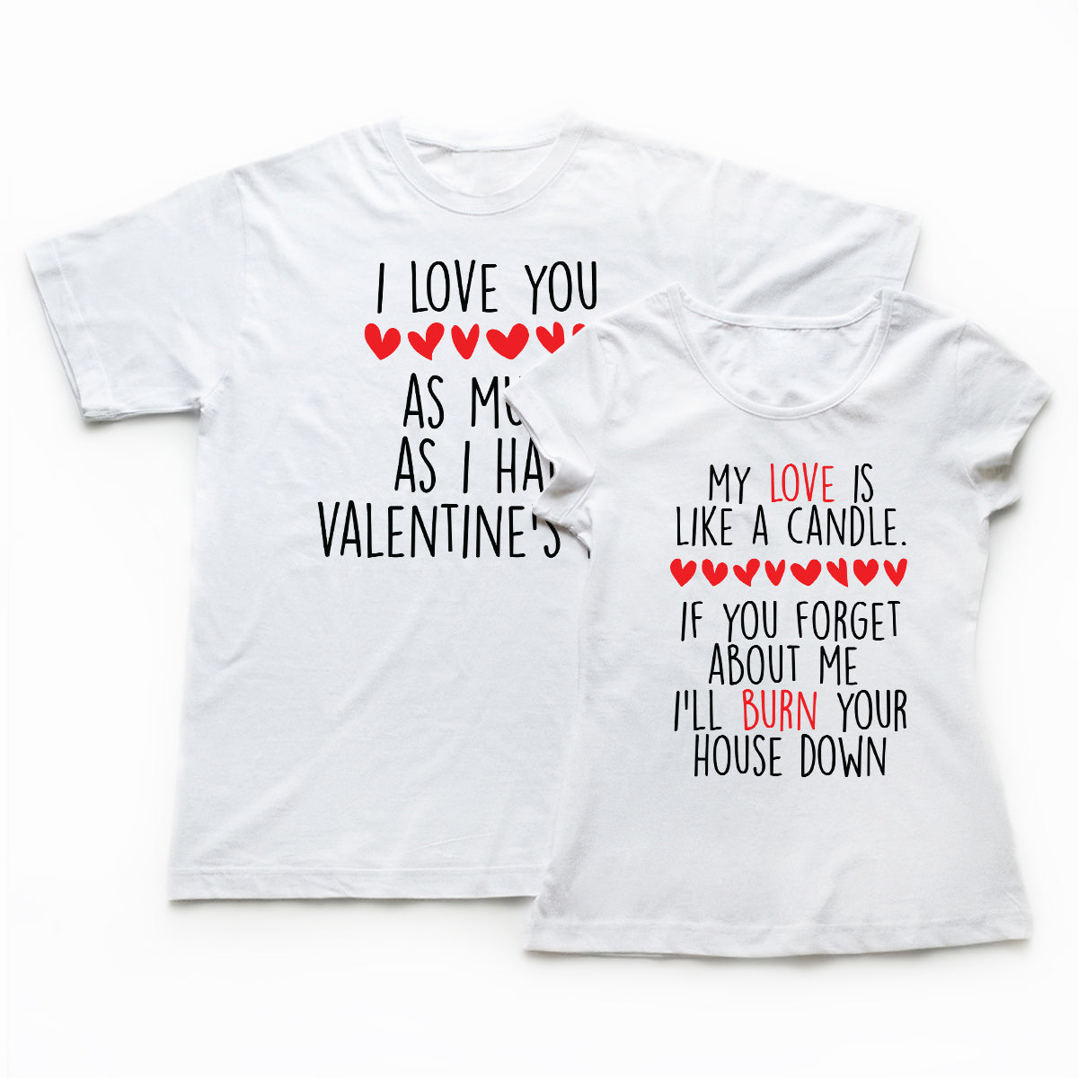 Tricouri cupluri Love Candle 01