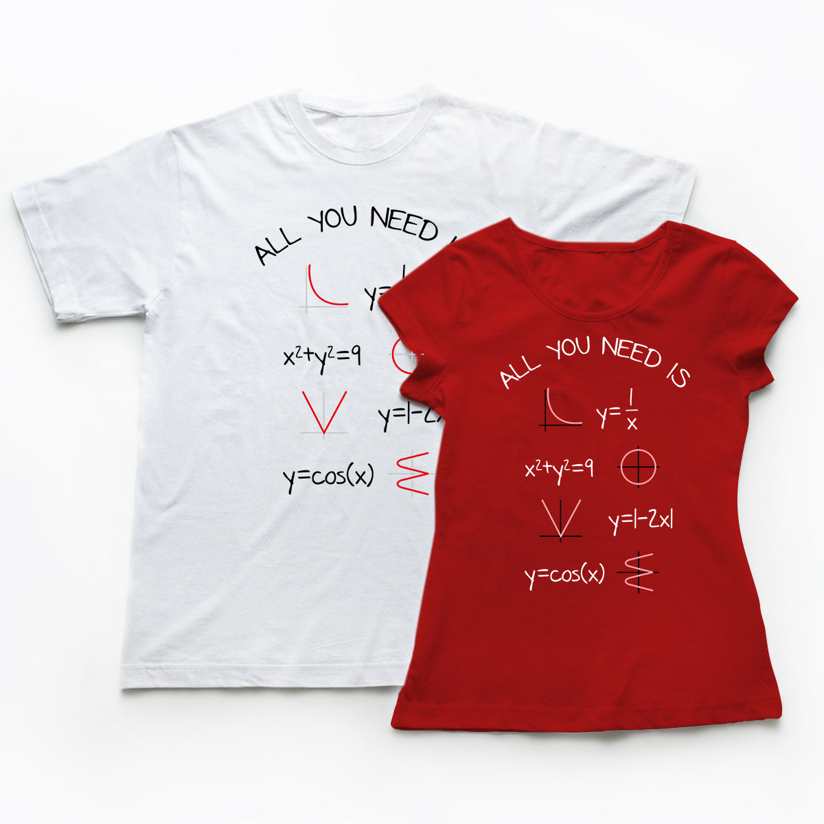 Tricouri cupluri Love Math 1