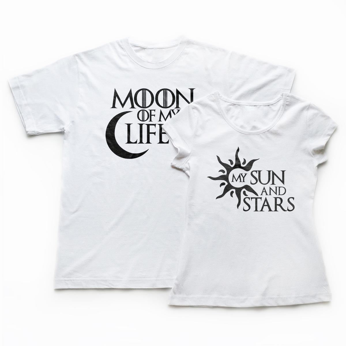 Tricouri cupluri Sun and Moon 1