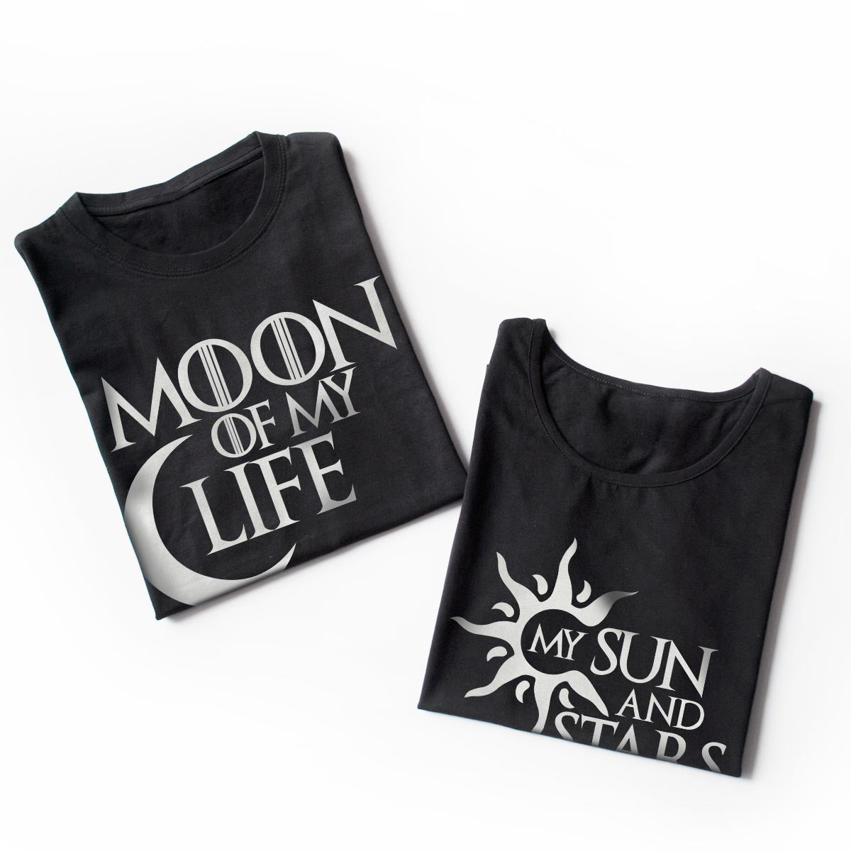 Tricouri cupluri Sun and Moon 3