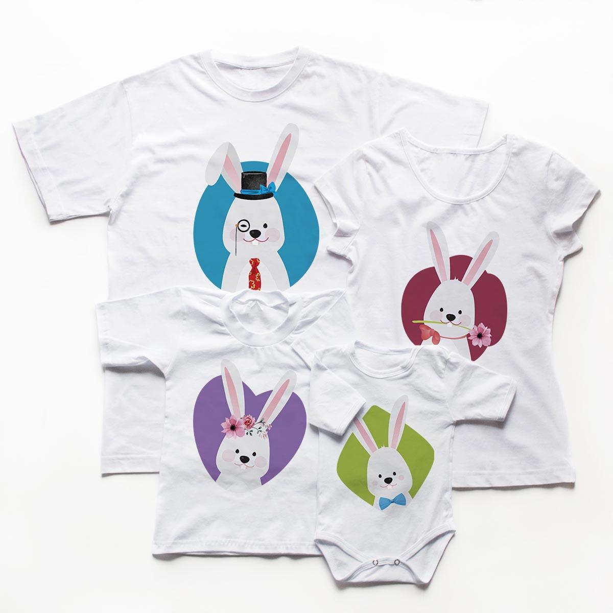 Tricouri familie bunny family