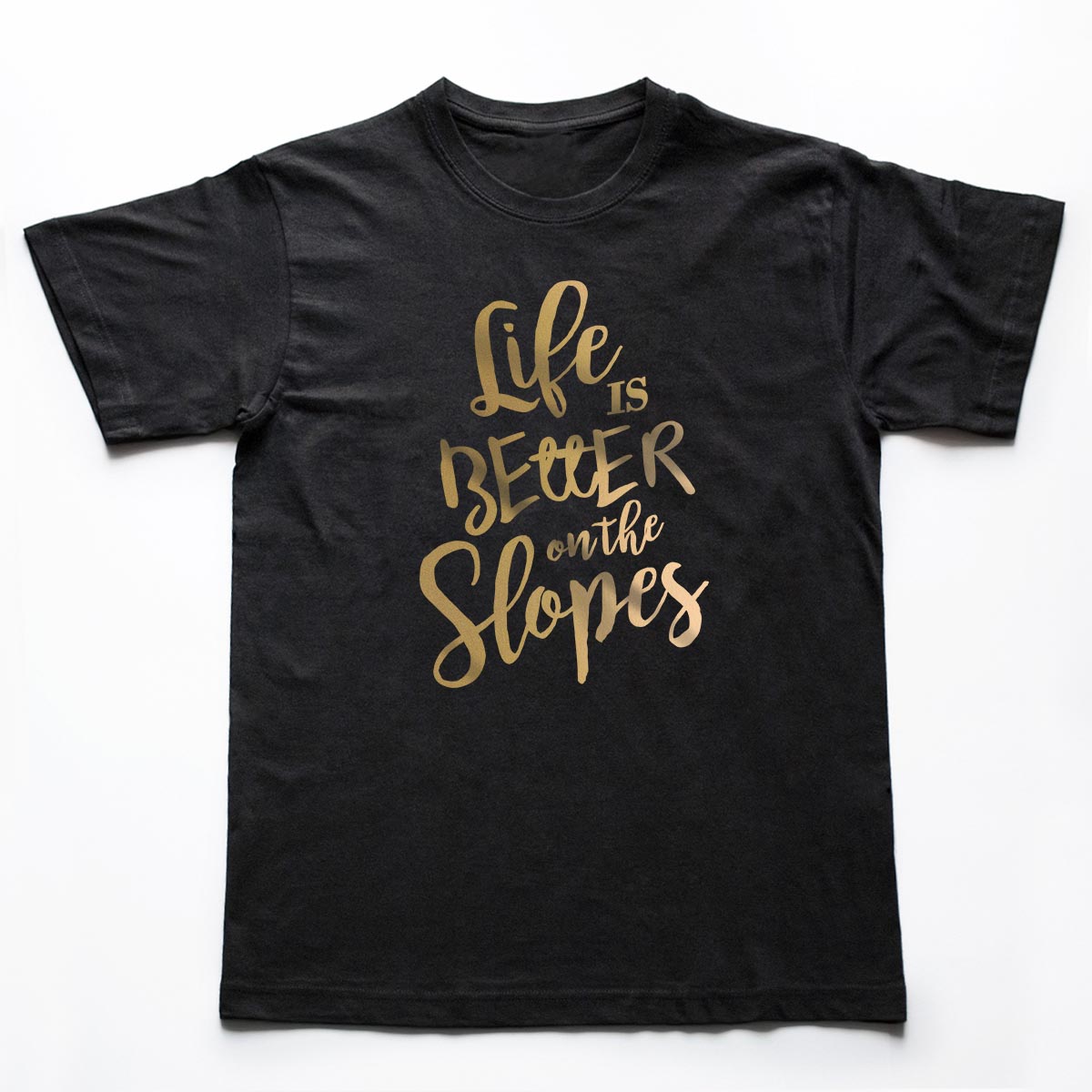 Tricouri schi Viata pe partie - folie gold 2