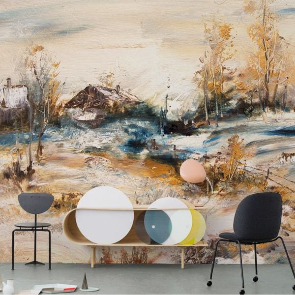 Fototapet Casa pe deal