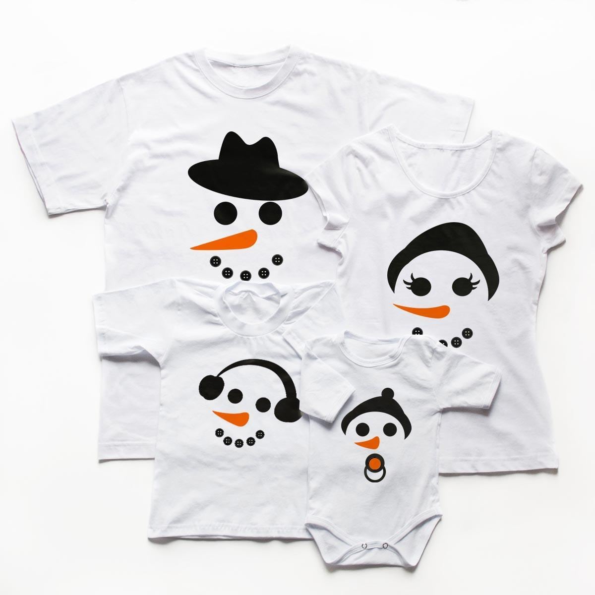 tricouri familie happy snowman
