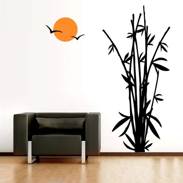 Sticker perete Bamboo in the Sunset