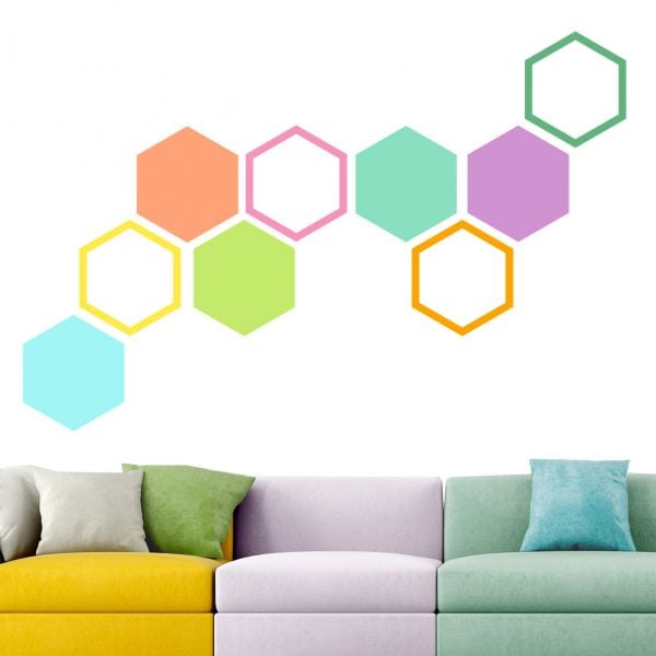 Sticker perete Colored Polygons