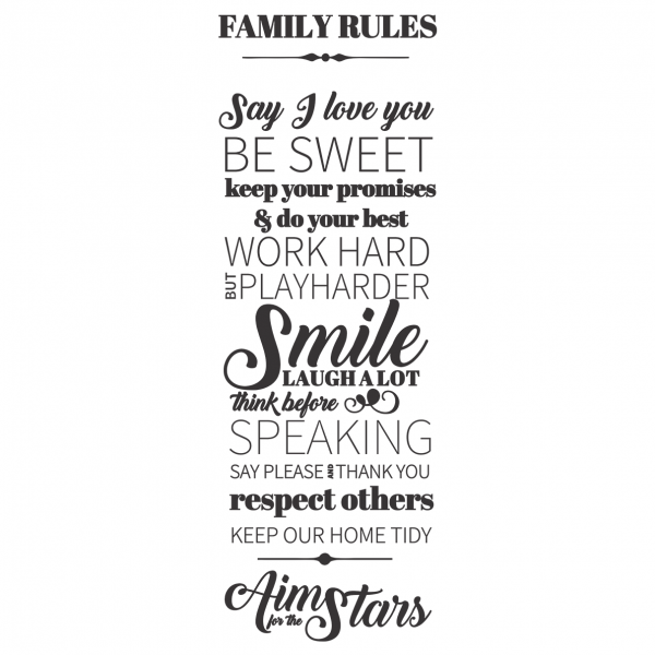 Sticker perete Family Rules