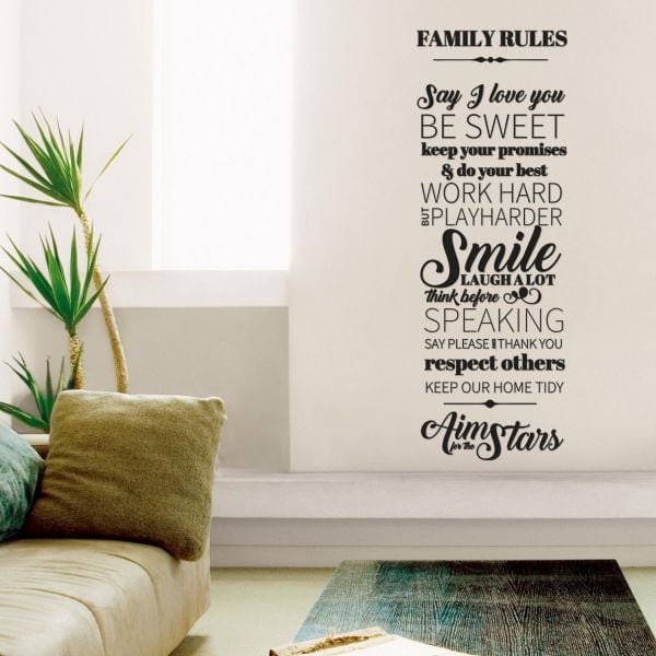 Sticker perete Family Rules