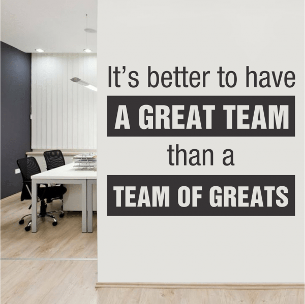Sticker perete Great Team
