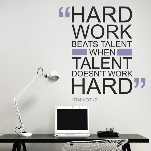 Sticker perete Hard Work